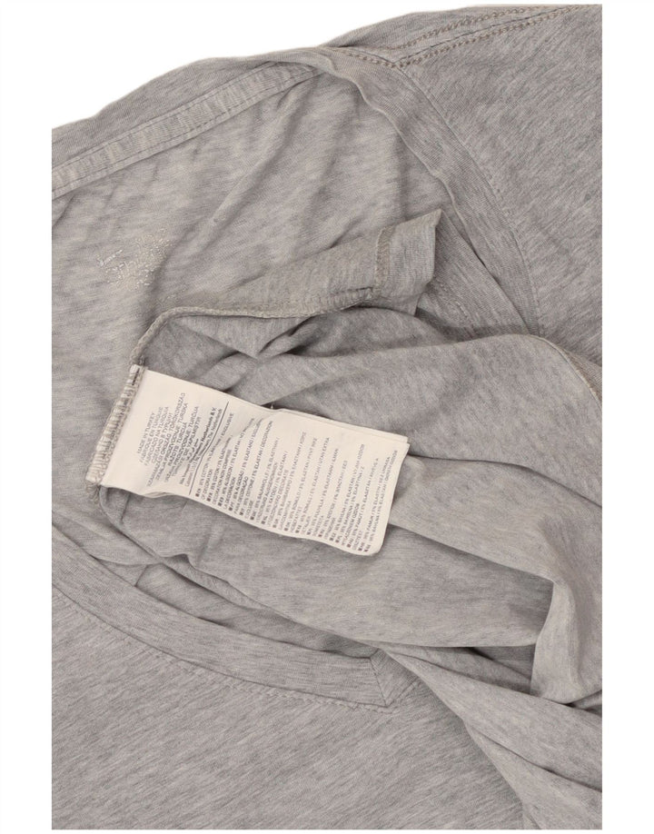 Nike T-shirt top til kvinder UK 8 Lille grå flækket bomuld