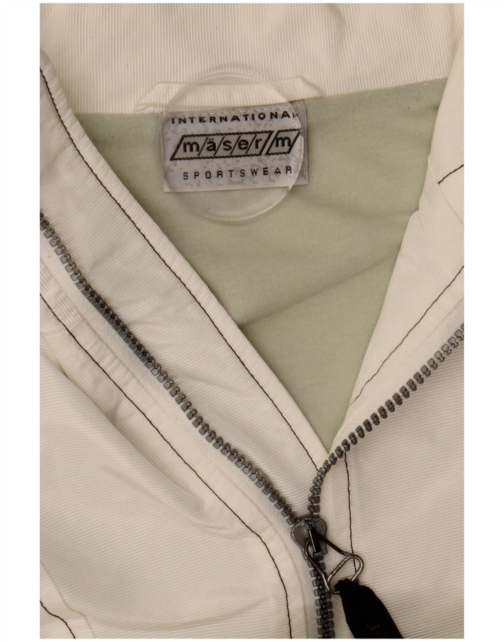 Maser M Dame Oversized Anorak Jacket UK 16 Large White Polyester