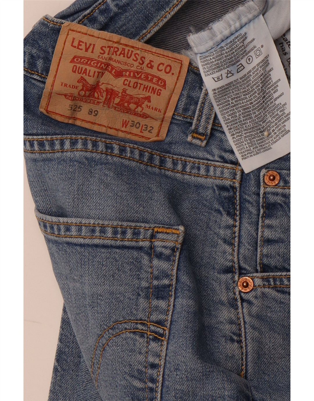 LEVI'S Dame 525 Bootcut Jeans W30 L32 Blå Bomuld