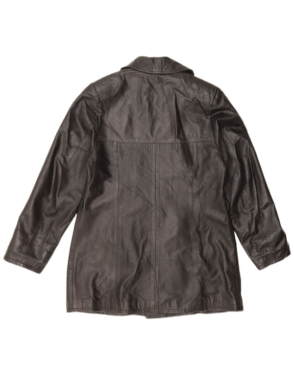 Vintage læderjakke til kvinder UK 18 XL sort læder