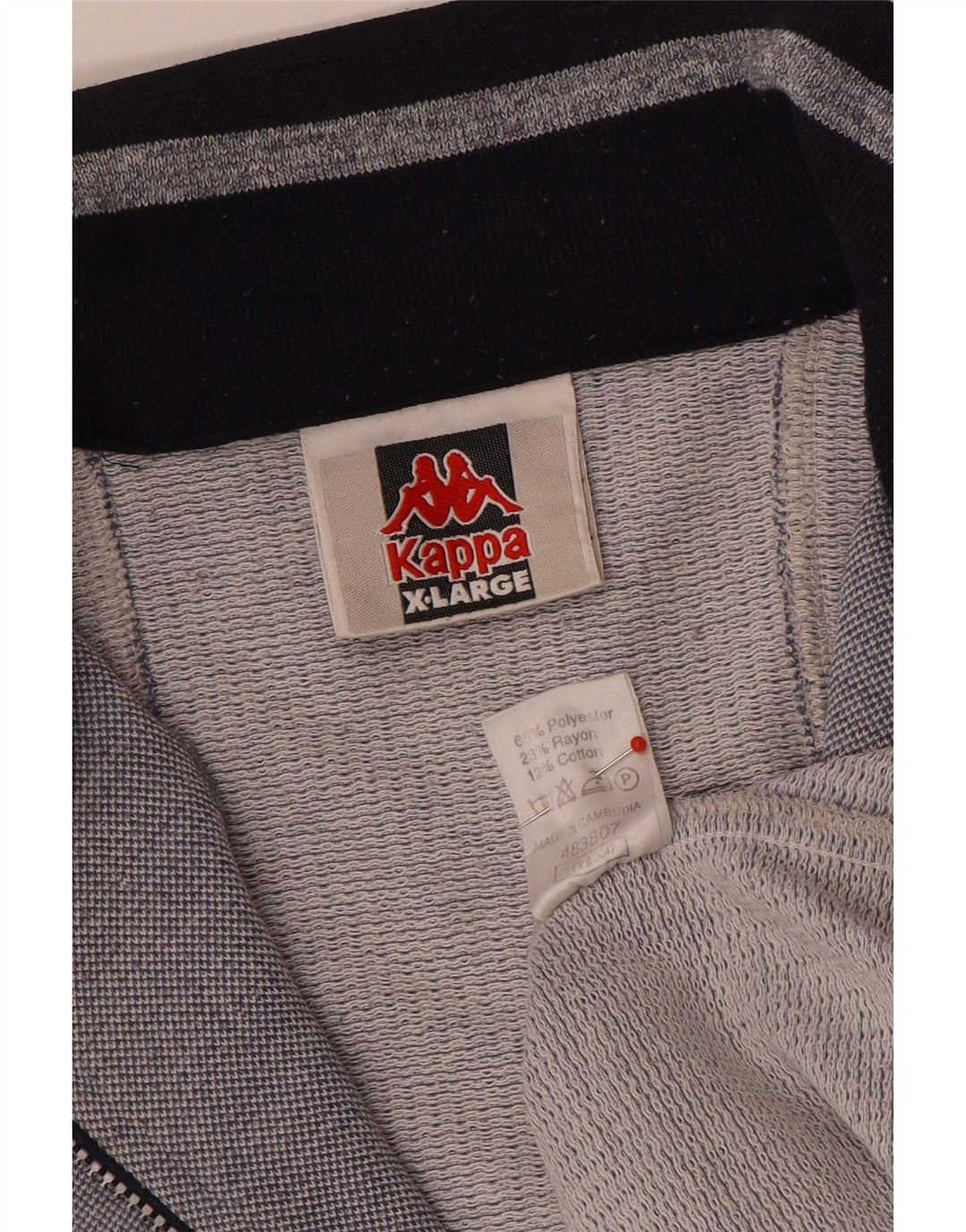 Kappa Herre grafisk træningsdragt Topjakke XL Grå Polyester
