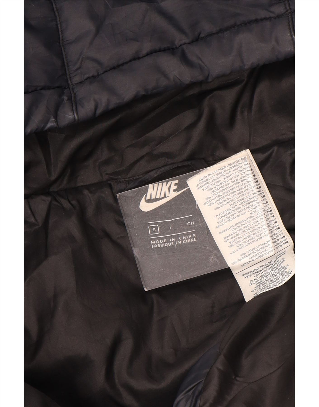 Nike polstret hættejakke til kvinder UK 10 Lille sort polyester