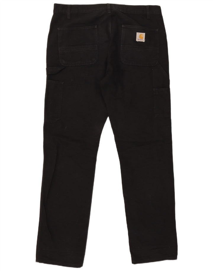 CARHARTT Straight Cargo bukser til mænd W36 L34 Sort polyester