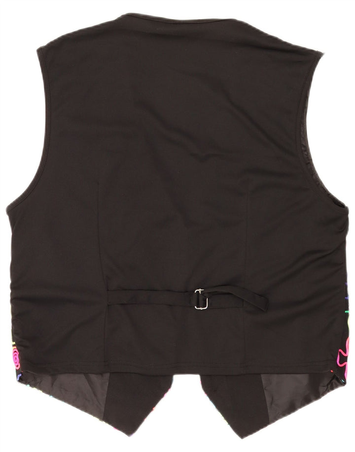 VINTAGE Womens Waistcoat UK 16 Large Multicoloured Geometric