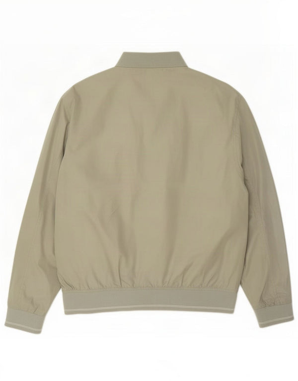 Marks & Spencer Herre Standard Fit Bomber Jacket UK 40 Large Green Polyester
