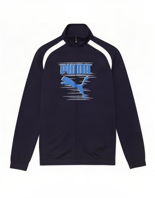 Puma Herre grafisk træningsdragt Top jakke Small Navy Blue Colourblock