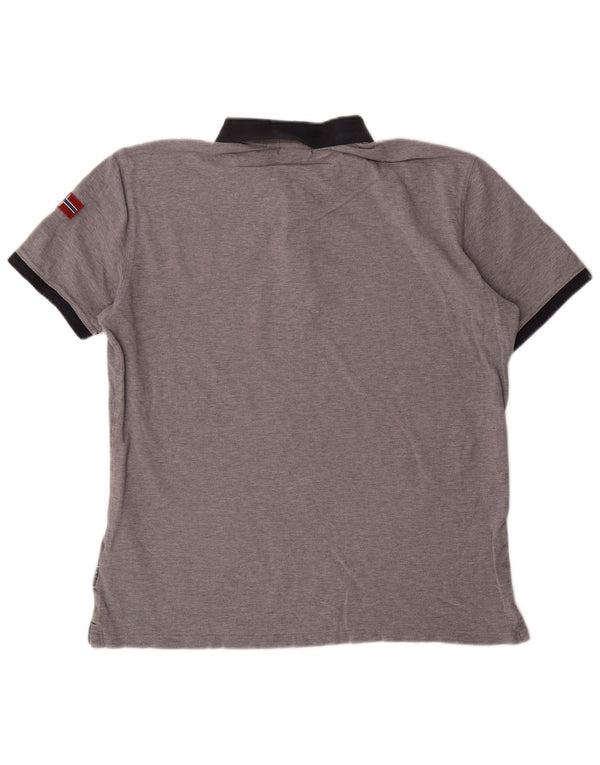 Napapijri herre poloshirt 2XL grå bomuld