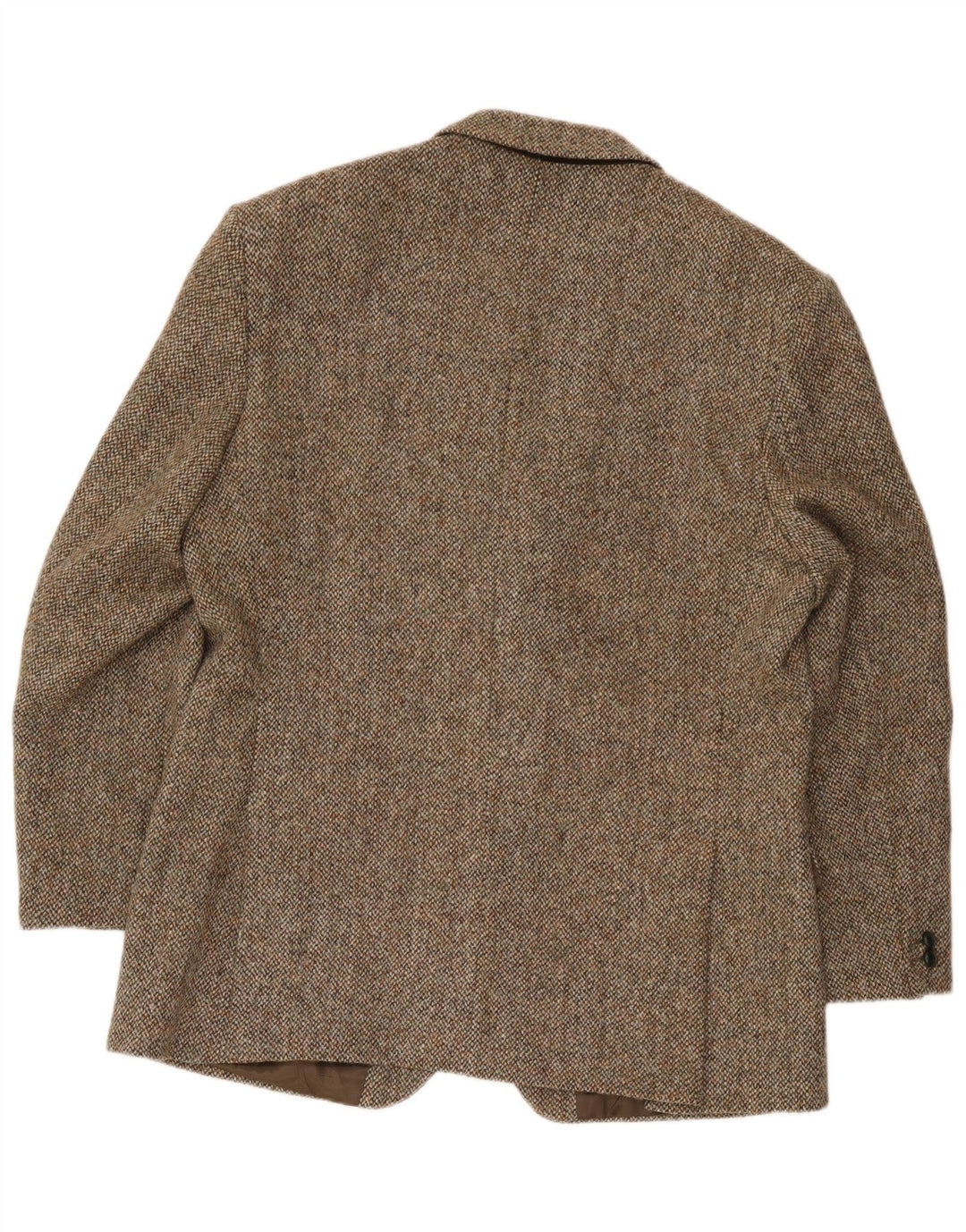 Harris Tweed Herre 2 Button Blazer Jacket UK 44 XL Brun Uld