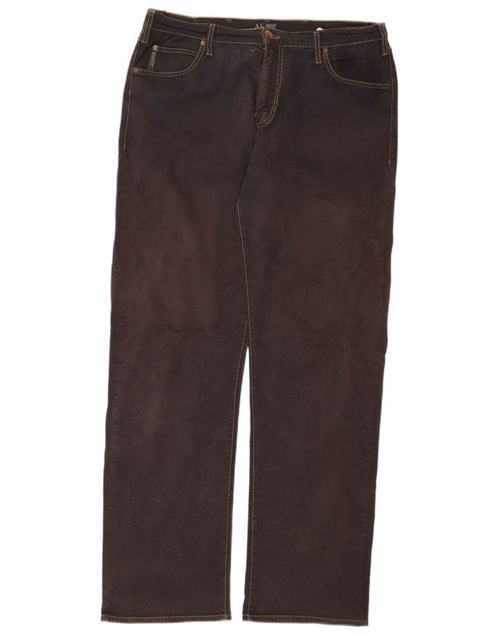 ARMANI Straight Jeans til mænd W36 L34 Sort