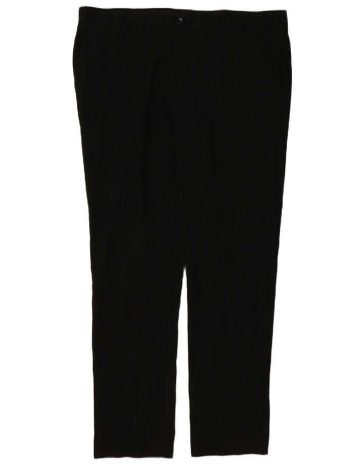 MARKS & SPENCER Slim Chino-bukser til mænd W40 L33 Sort polyester