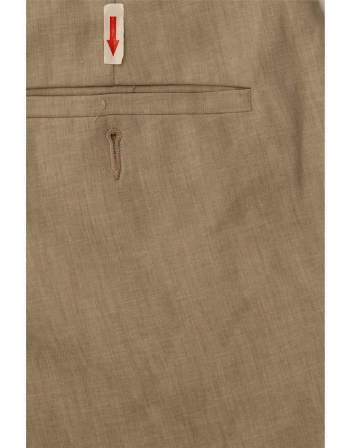 Marks & Spencer Straight Suit Bukser til mænd W38 L26 Beige Polyester