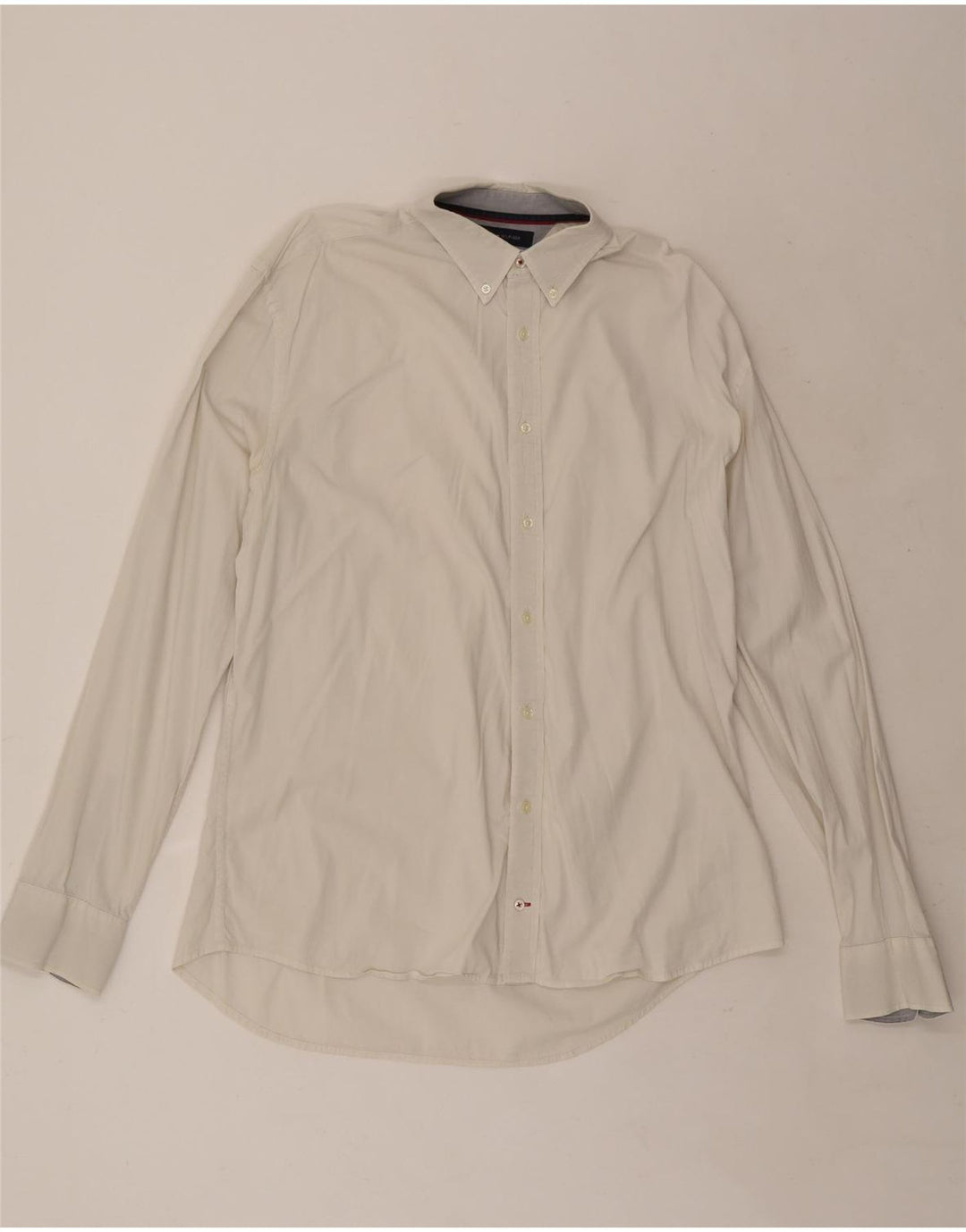 Tommy Hilfiger Herreskjorte XL Hvid Bomuld