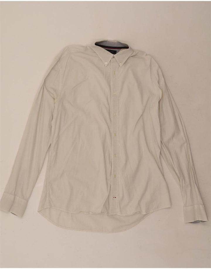 Tommy Hilfiger Herreskjorte XL Hvid Bomuld