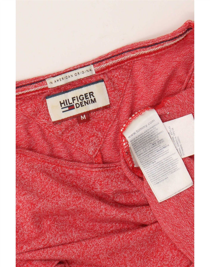 Tommy Hilfiger Dame T-Shirt Top UK 14 Medium Pink Flecked Polyester