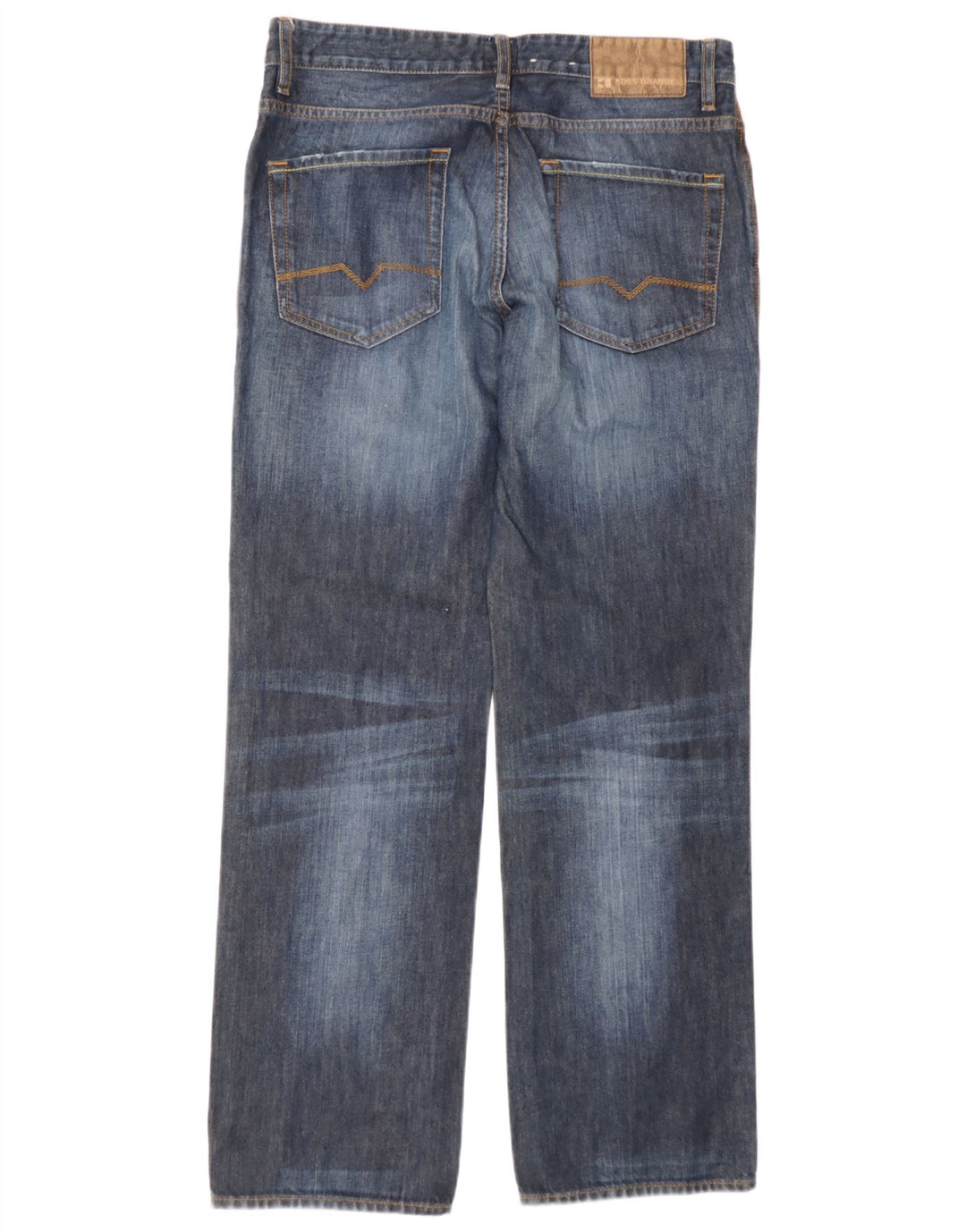 Hugo Boss Straight Jeans til mænd W33 L32 Marineblå bomuld