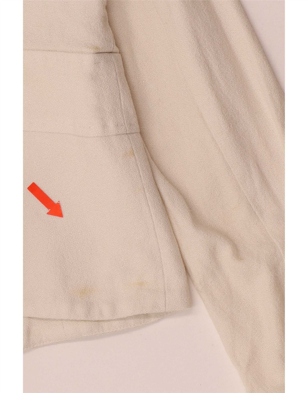 Valentino Dame Crop 1 Knap Blazer Jakke IT 44 Medium Off White Bomuld