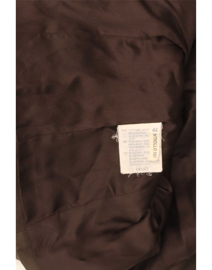 Liu Jo Dame 3-knaps blazerjakke IT 44 Medium Brun Bomuld