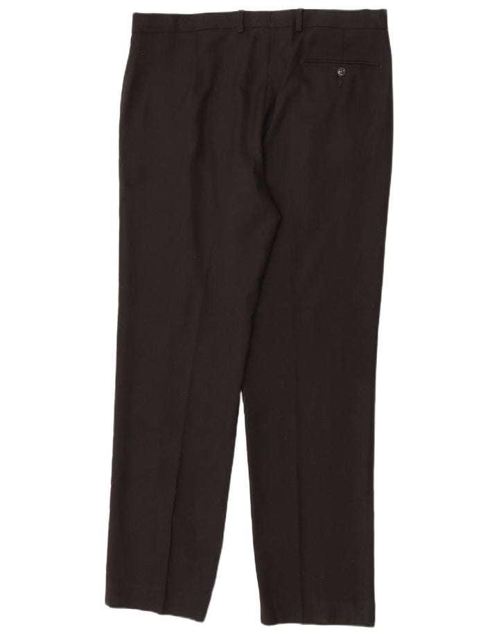 Marks & Spencer Herre Regular Fit Suit Bukser W36 L33 Sort Uld