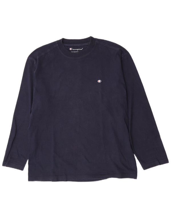 Champion herre top langærmet 2XL marineblå bomuld