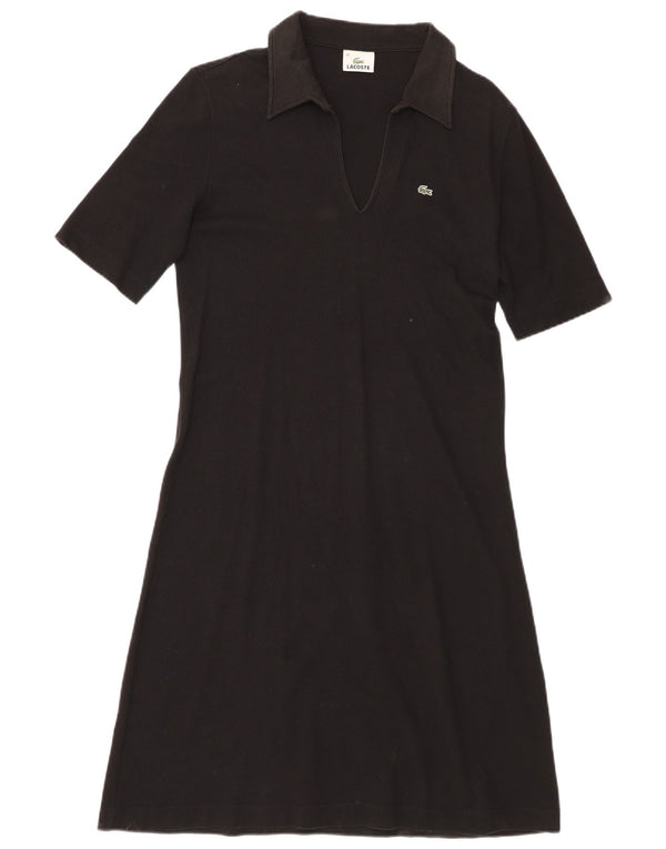 Lacoste Dame Polo Dress Størrelse 44 Large Sort Bomuld