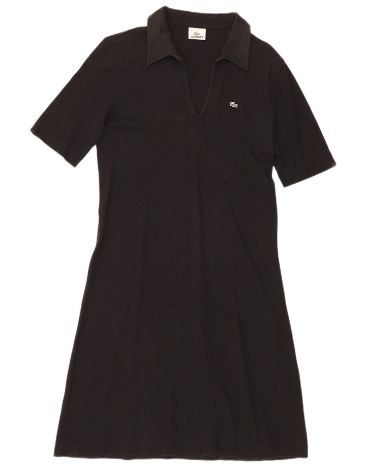 Lacoste Dame Polo Dress Størrelse 44 Large Sort Bomuld