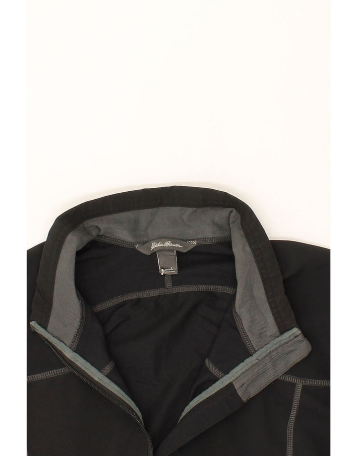 EDDIE BAUER Womens Tracksuit Top Jacket UK 16 Large Black Polyester Vintage Eddie Bauer and Second-Hand Eddie Bauer from Messina Hembry 