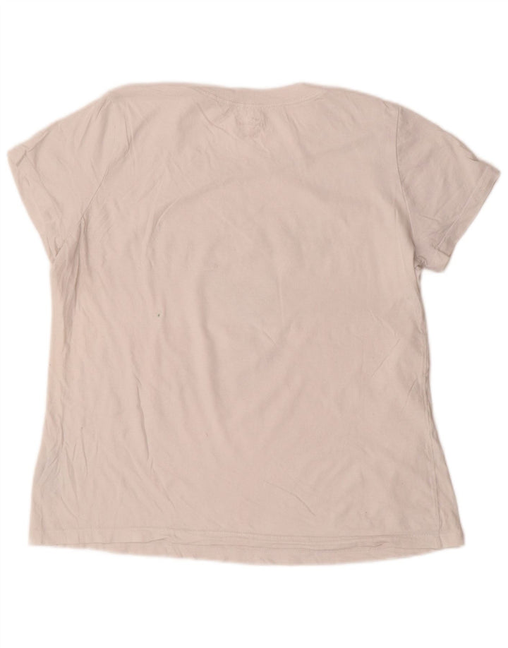 NIKE Dame Milwaukee Bucks Grafisk T-Shirt Top UK 14 Medium Hvid Bomuld