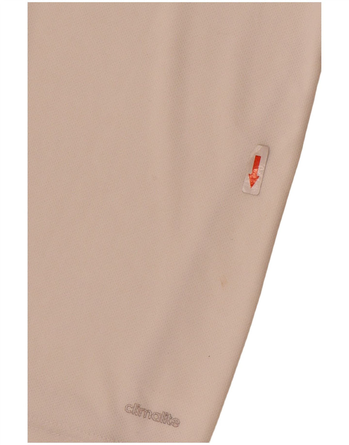 Adidas Herre Climalite T-Shirt Top Lille Hvid Polyester