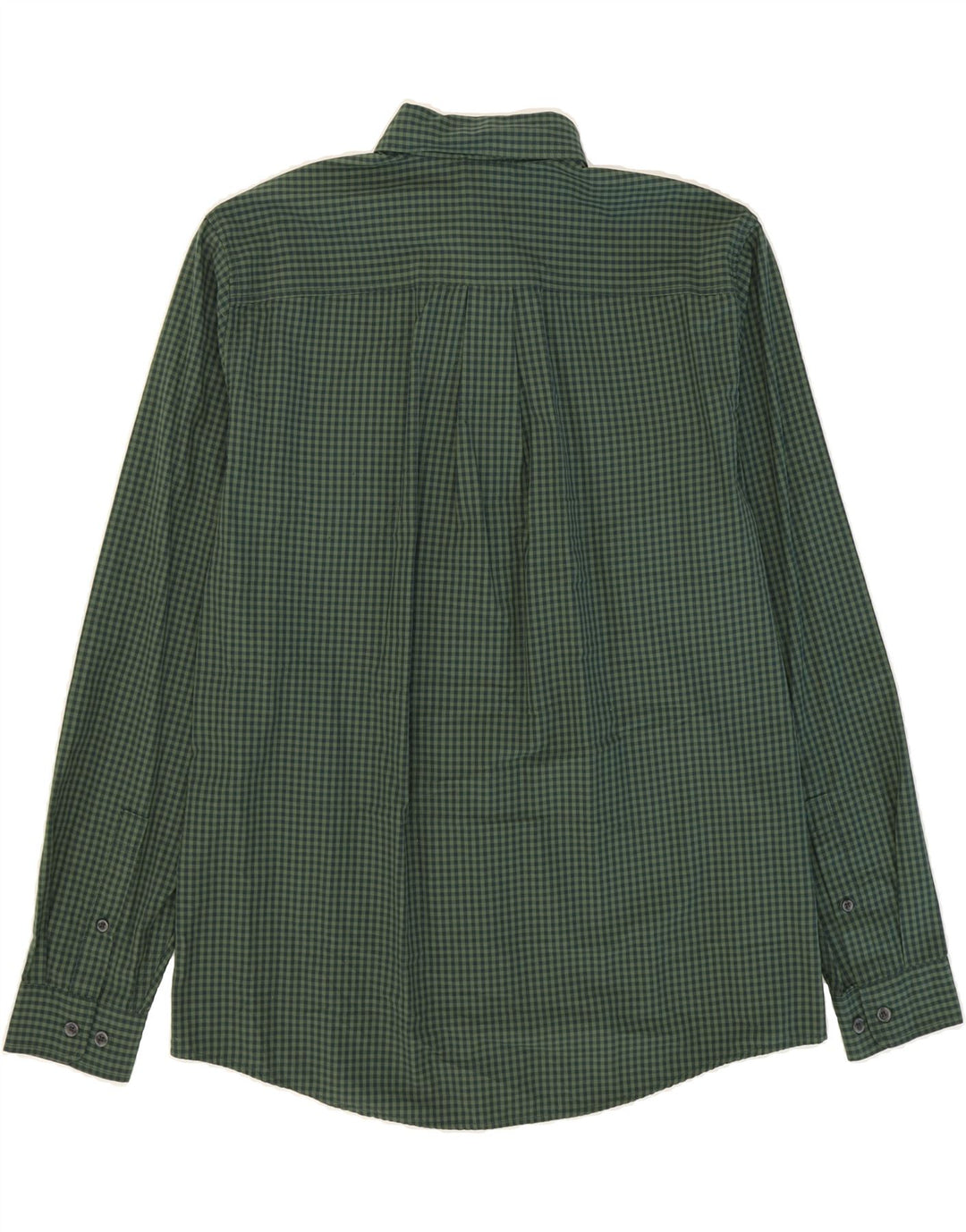 EDDIE BAUER Mens Classic Fit Shirt Large Green Check Polyester Vintage Eddie Bauer and Second-Hand Eddie Bauer from Messina Hembry 