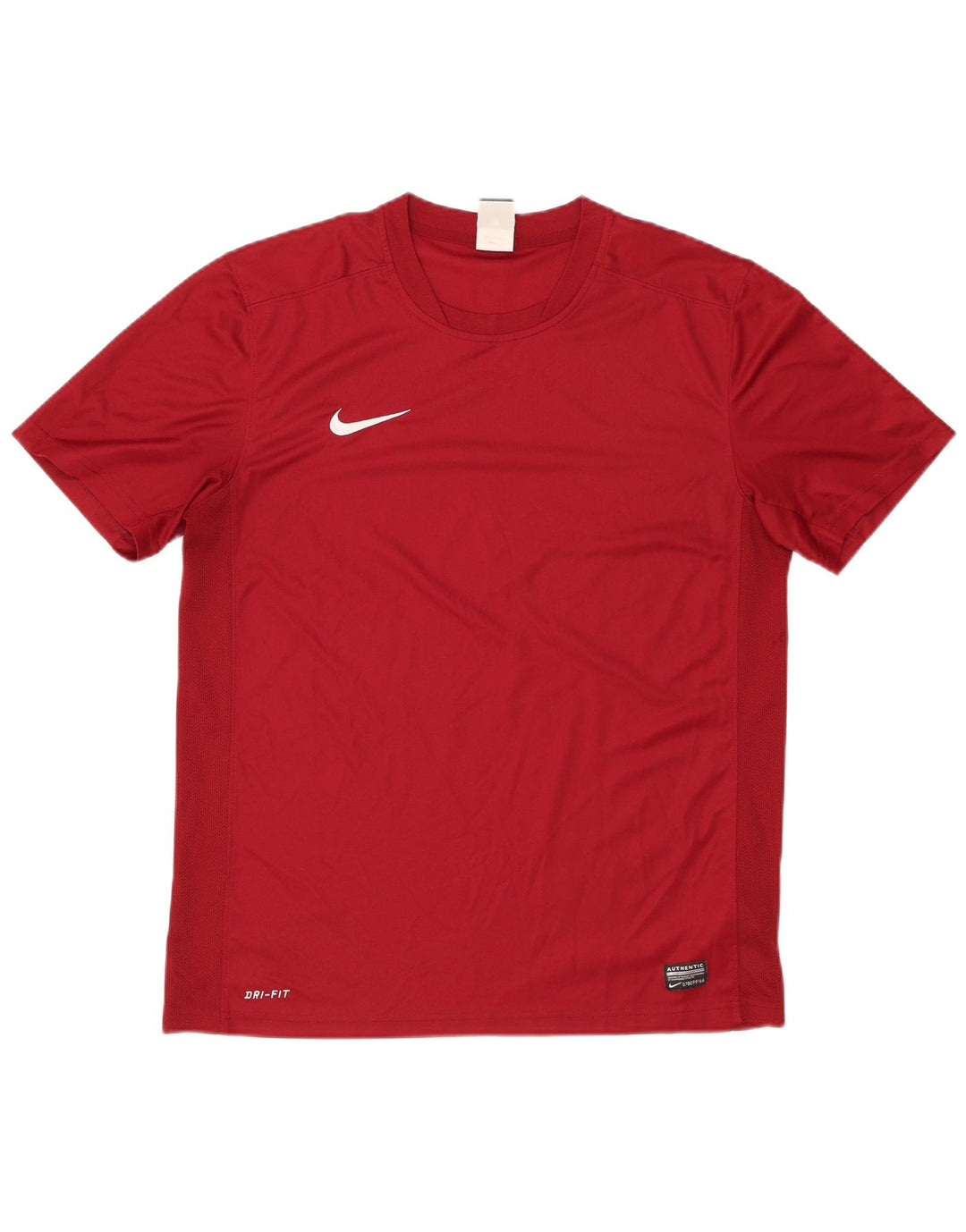 Nike Dri Fit T-shirt top til mænd, stor rødbrun polyester