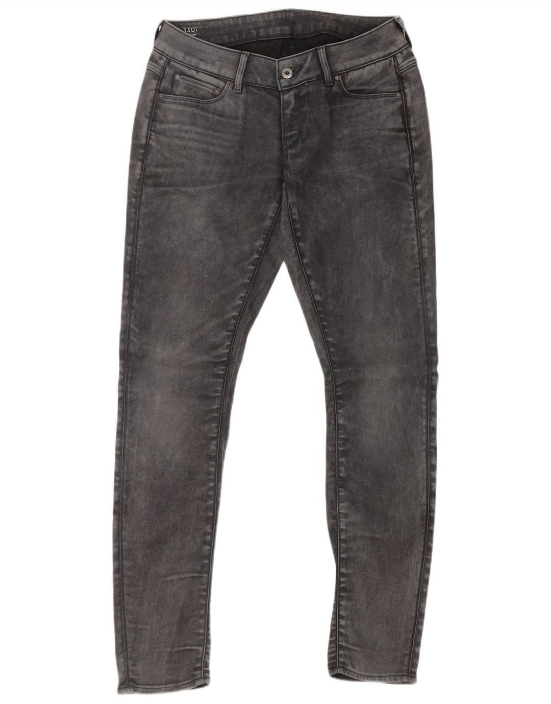 G-STAR Dame 3301 Skinny Jeans med lav talje W29 L32 Grå Bomuld