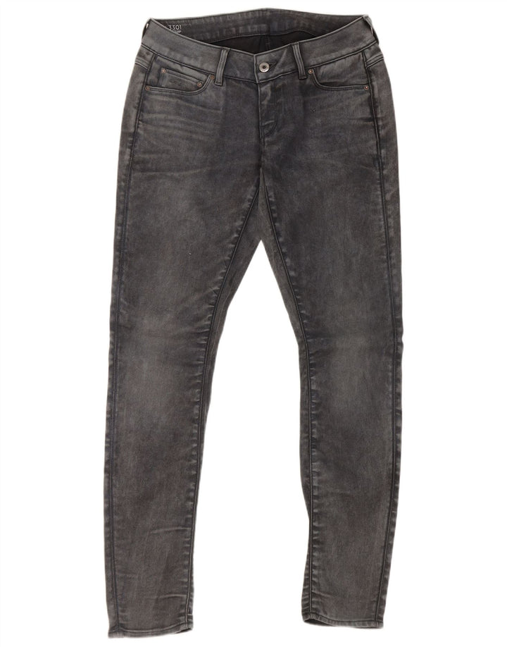 G-STAR Dame 3301 Skinny Jeans med lav talje W29 L32 Grå Bomuld