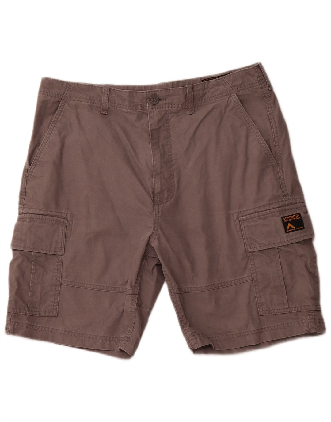 SUPERDRY Cargo Shorts til mænd W36 Large Grå Bomuld