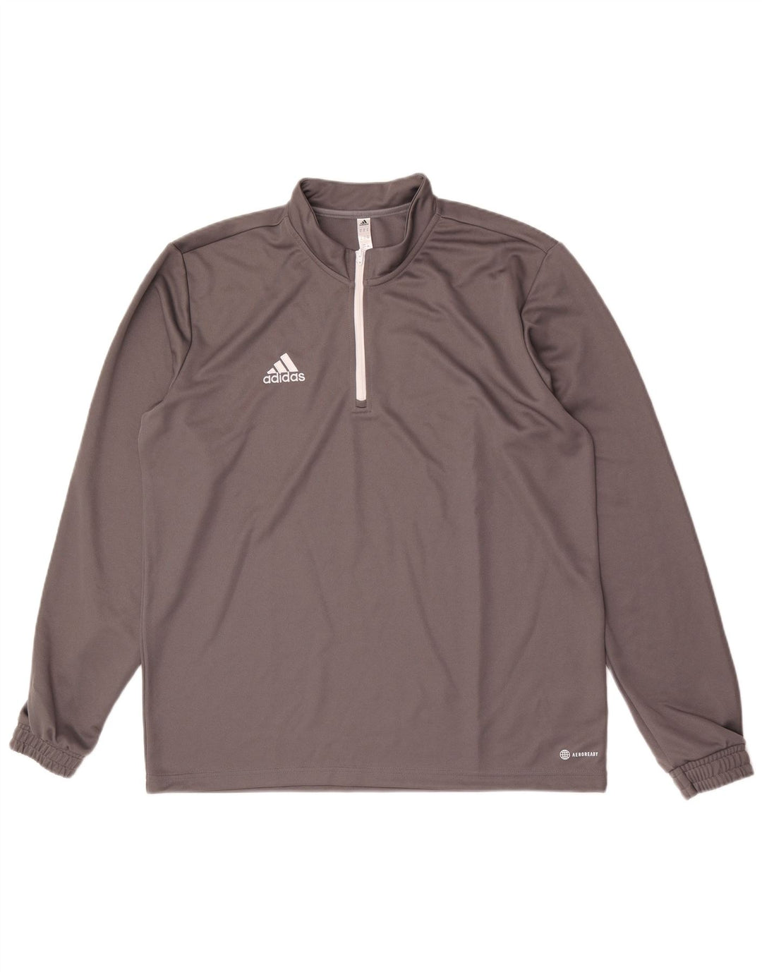 Adidas Herre Aeroready Zip Neck Pullover Træningsdragt Top XL Grå Polyester
