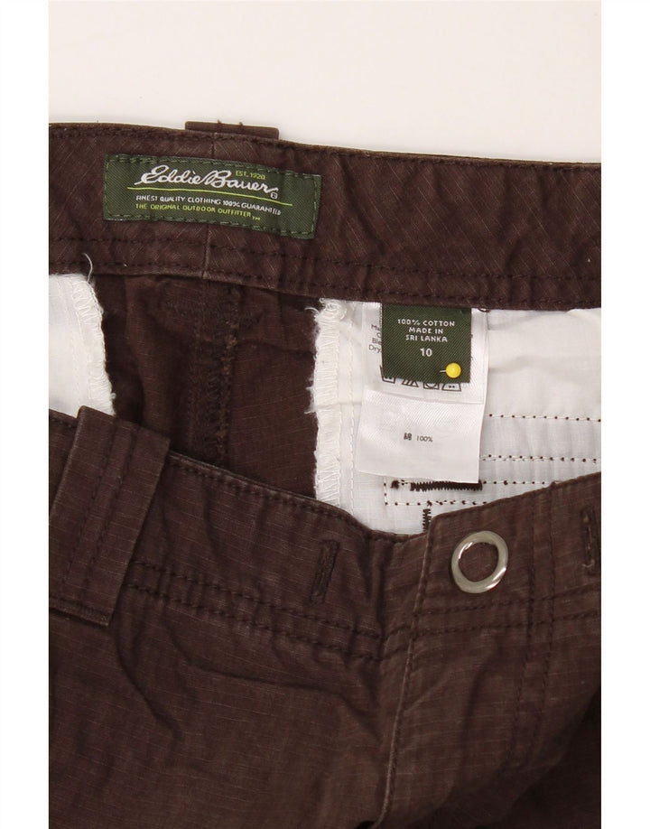 EDDIE BAUER Womens Cargo Trousers US 10 Large W32 L19 Brown Check Cotton Vintage Eddie Bauer and Second-Hand Eddie Bauer from Messina Hembry 