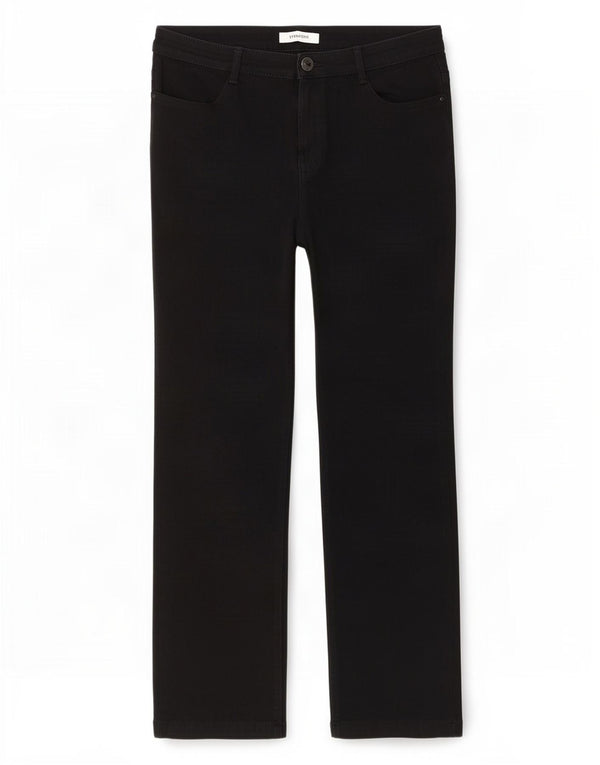 Marks & Spencer Dame Straight Jeans UK 12 Medium W30 L30 Black Bomuld