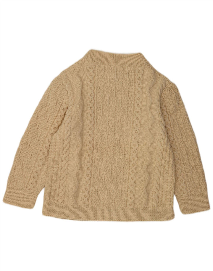 Vintage Herre Turtle Neck Jumper Sweater Large Beige