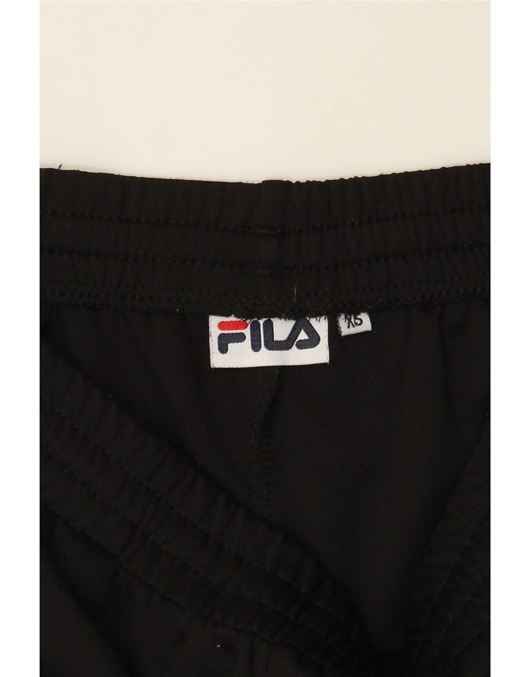 FILA Mens Graphic Tracksuit Trousers XS Black Polyester Vintage Fila and Second-Hand Fila from Messina Hembry 