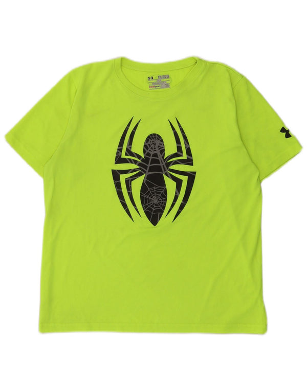 Under Armour Boys Heat Gear Grafisk T-Shirt Top 13-14 år XL Grøn