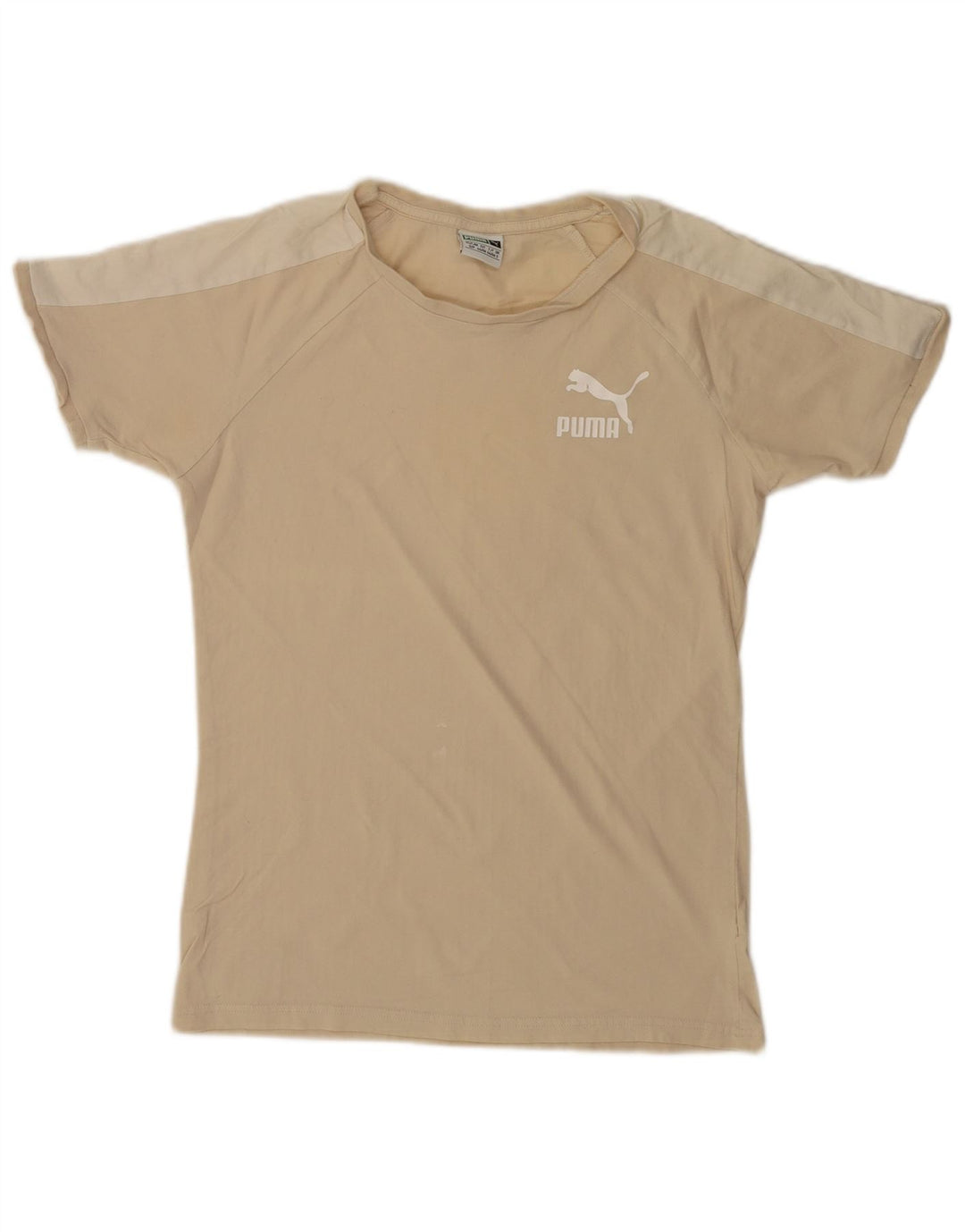 Puma Herre T-Shirt Top Lille Beige Colourblock