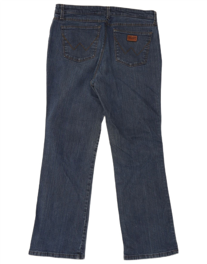 Wrangler Dame Bootcut Jeans W34 L30 Marineblå Bomuld