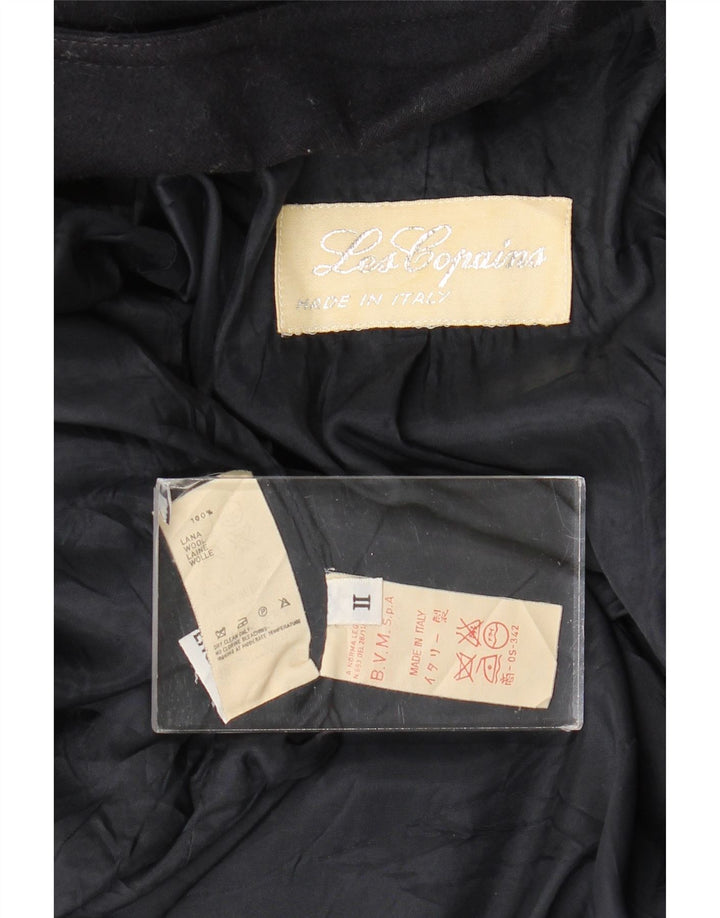 Les Copains Dame Dobbeltradet Blazer Jacket UK 14 Medium Navy Blue