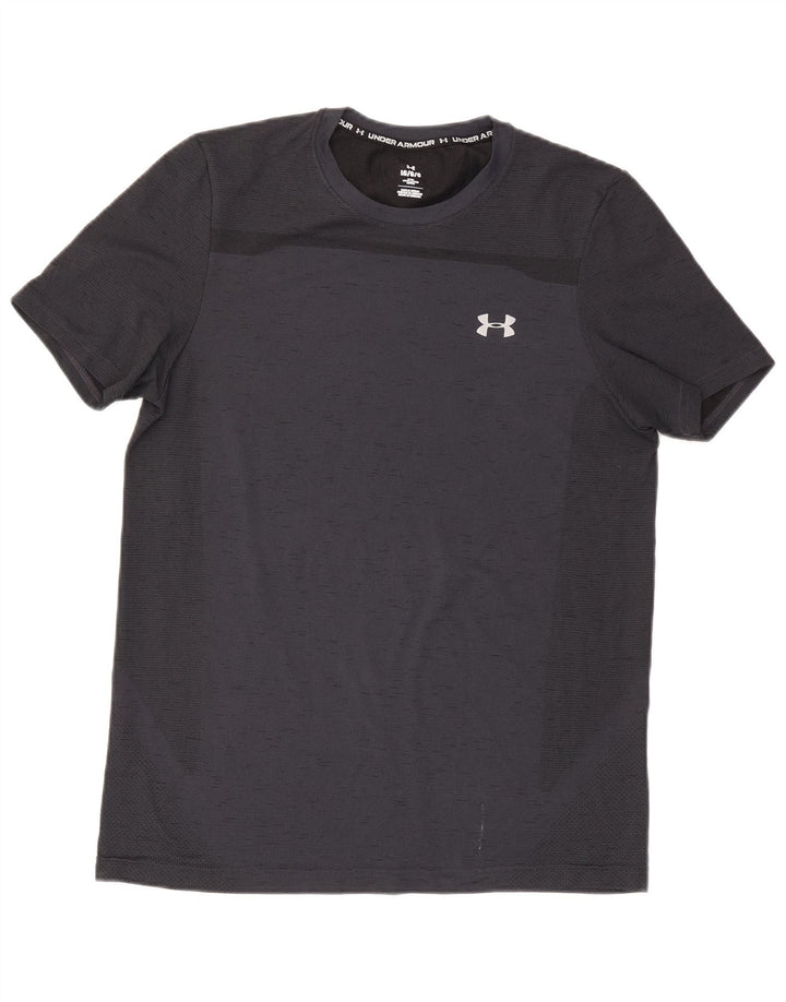 Under Armour Herre Fitted T-Shirt Top Stor Grå Flecked