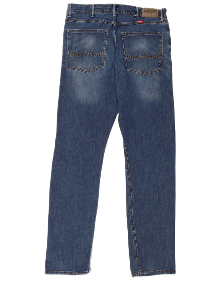 Wrangler lige jeans til kvinder 34 L32 blå bomuld