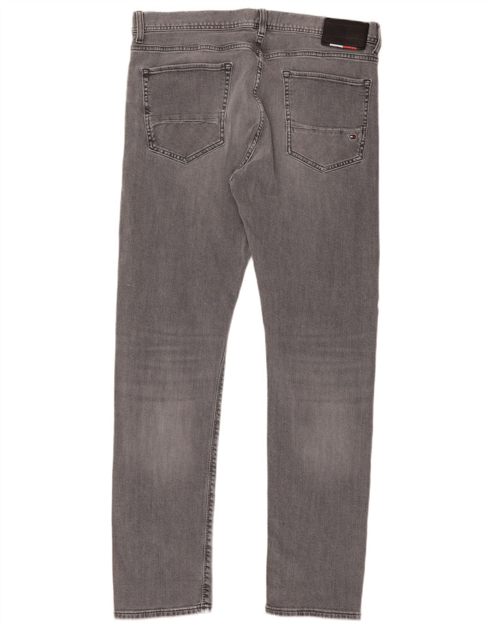 Tommy Hilfiger Herre Slim Jeans W36 L32 Grå Bomuld
