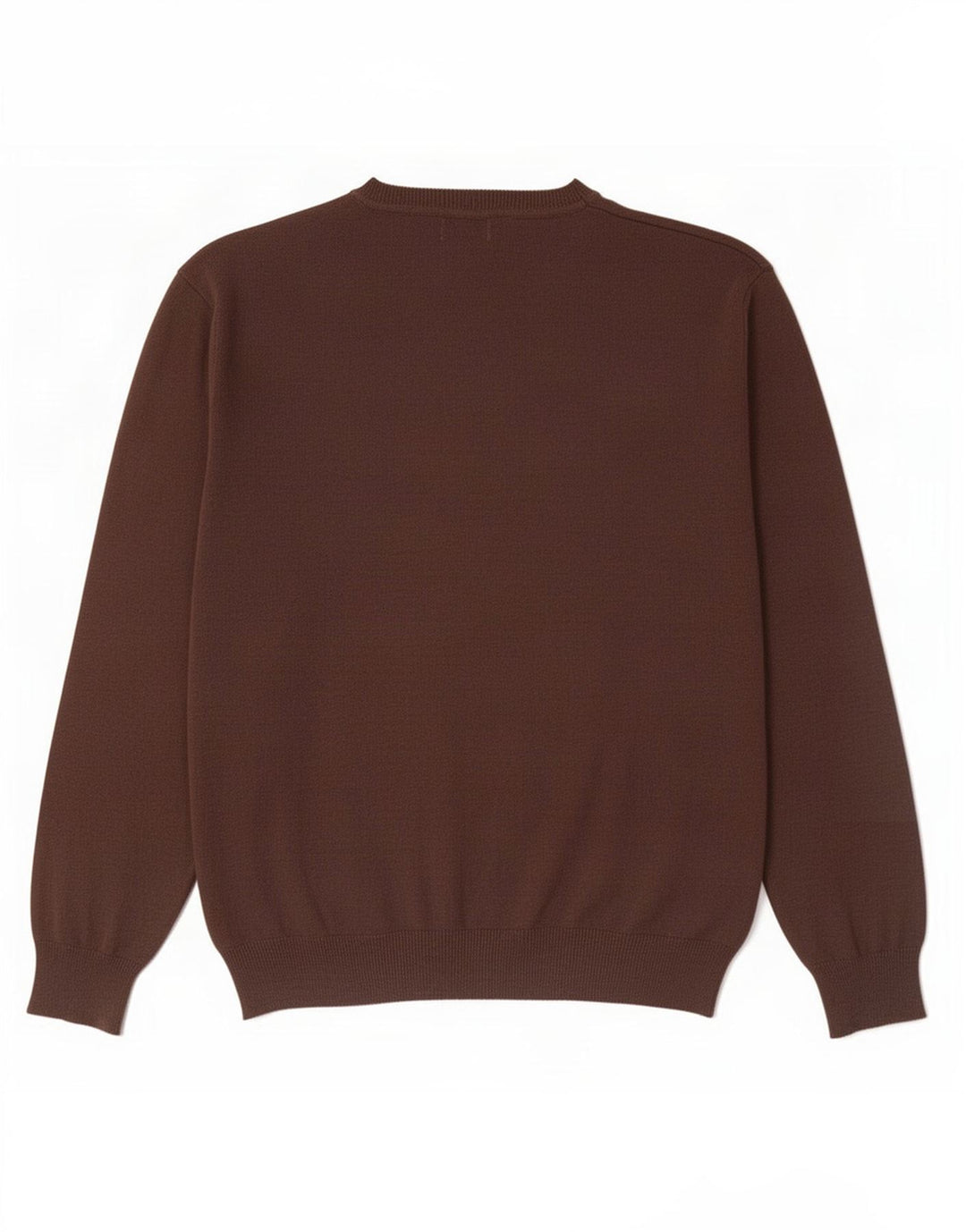 Pierre Cardin Herre sweater med rund hals, medium brun bomuld