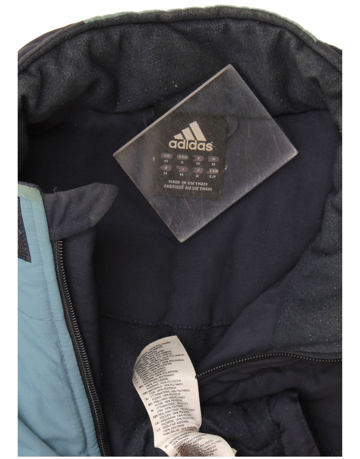 Adidas Herre Windbreaker Jacket UK 38 Medium Navy Blue Colourblock Polyamid
