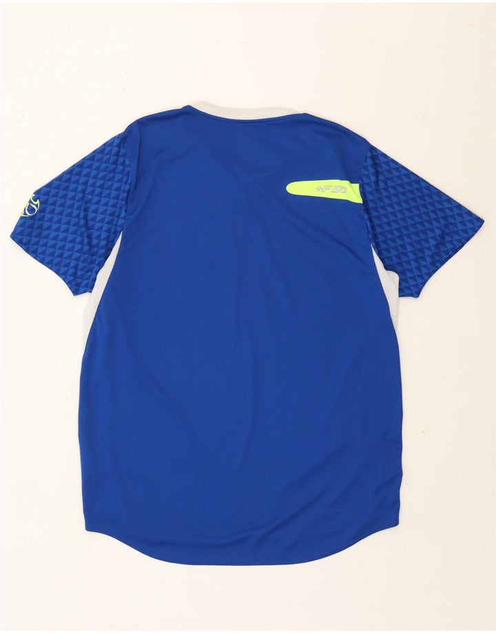 Adidas Herre grafisk T-shirt Top XL Blå Colourblock Polyester