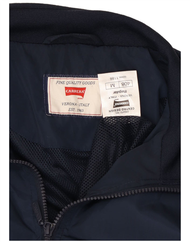 Carrera Herre Bomber Jacket UK 38 Medium Navy Blue Polyester
