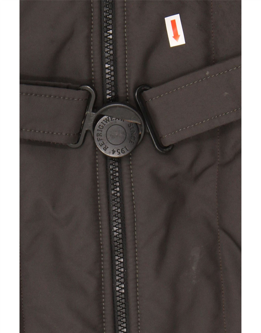 Refrigiwear Dame Hætte Polstret Frakke IT 46 Stor Khaki Nylon